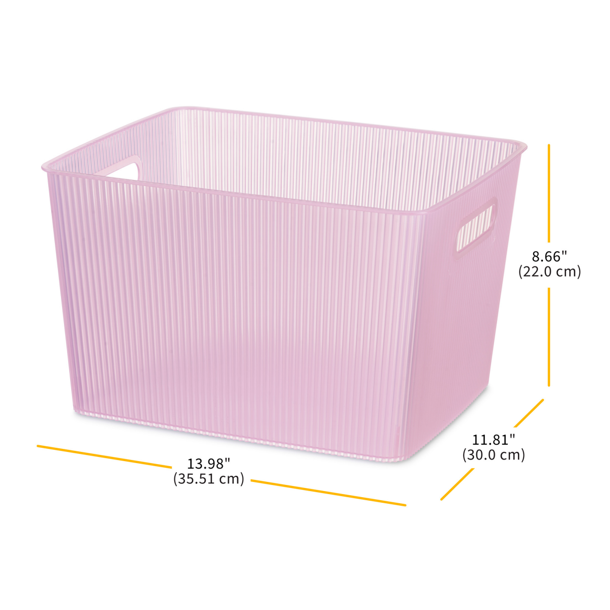 slide 4 of 4, Whitmor Resin Ribbed Large Tote Lilac, 1 ct