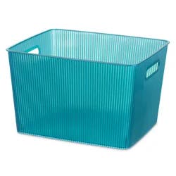 Whitmor Resin Ribbed Large Tote Bayou