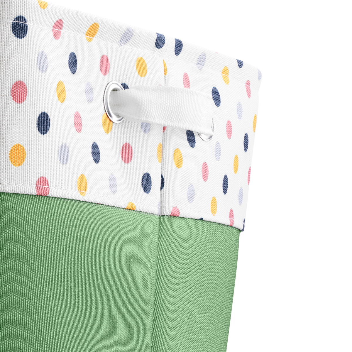 slide 2 of 3, Whitmor Large Hamper Tote Dot Gallery With Stripe, 1 ct
