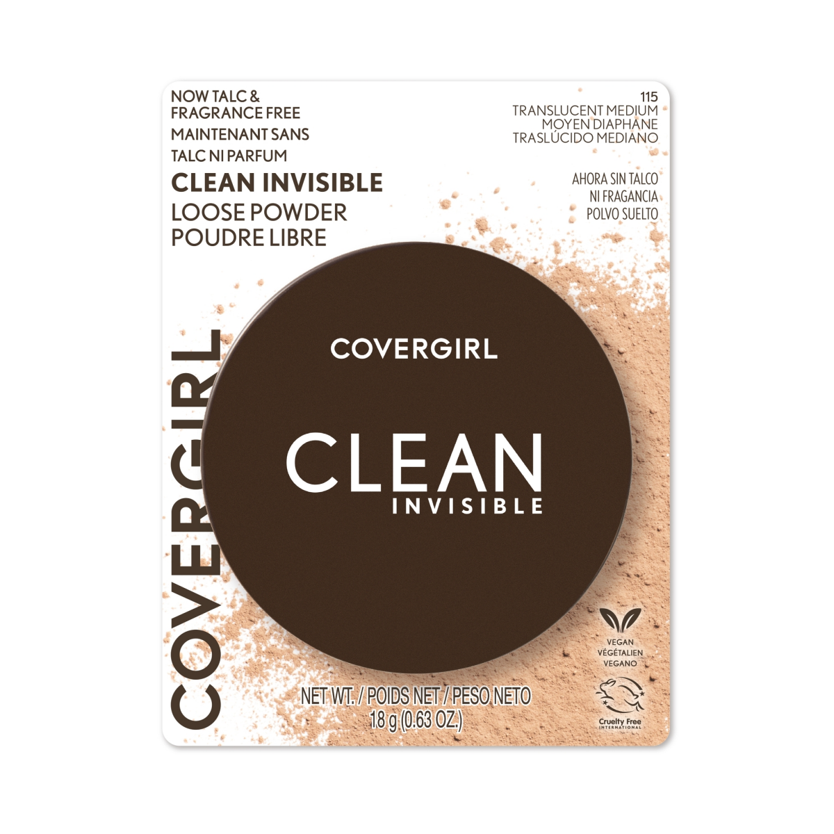 slide 1 of 8, Covergirl Clean Invisible Loose Powder Translucent Medium 0.63 oz, 0.63 oz