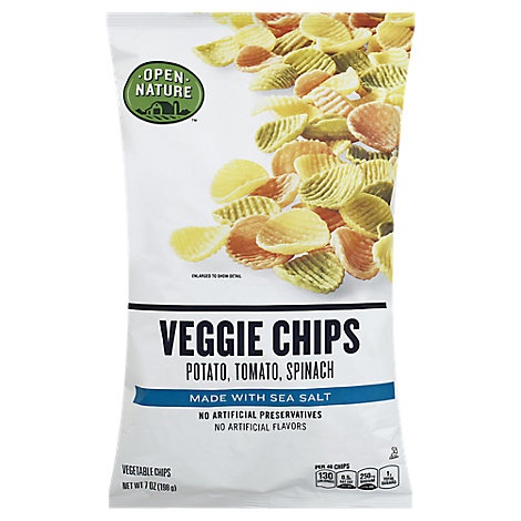 slide 1 of 1, Open Nature Veggie Chips, 7 oz