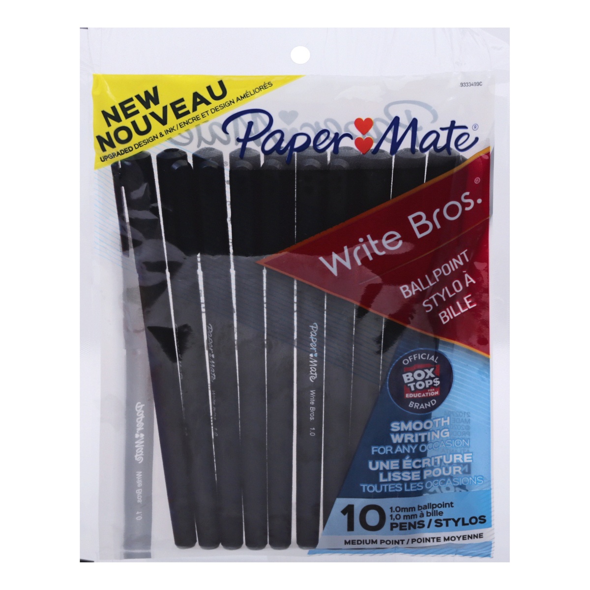 slide 1 of 9, Paper Mate Write Bros Medium (1.0 mm) Black Ink Ball Point Pens, 10 ct