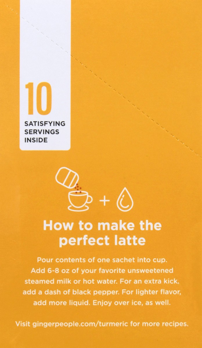 slide 9 of 10, Ginger People Turmeric Latte Mix - 10 ct, 5.3 oz