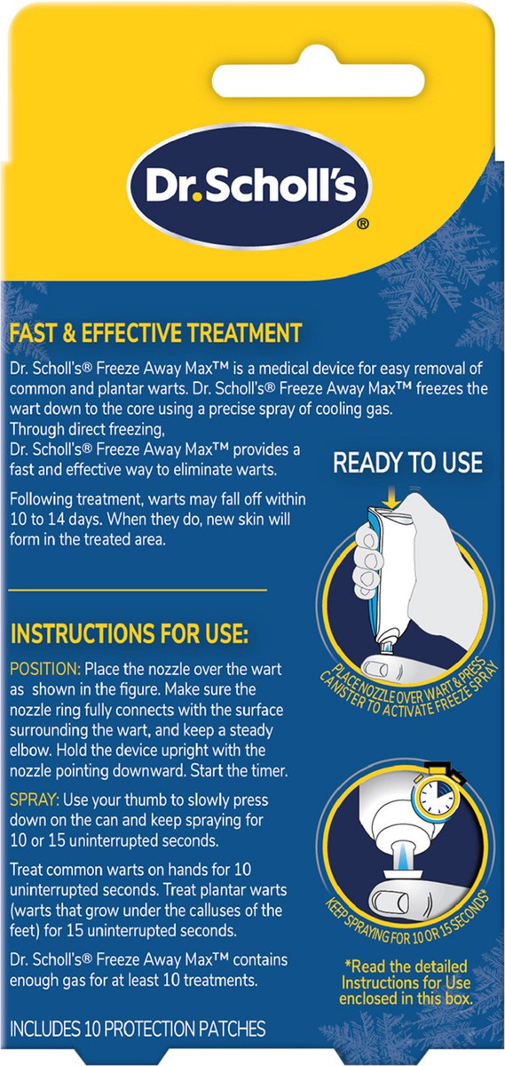 slide 4 of 6, Dr. Scholl's Freeze Away Max Precision Spray Wart Remover 10 ea, 10 ct