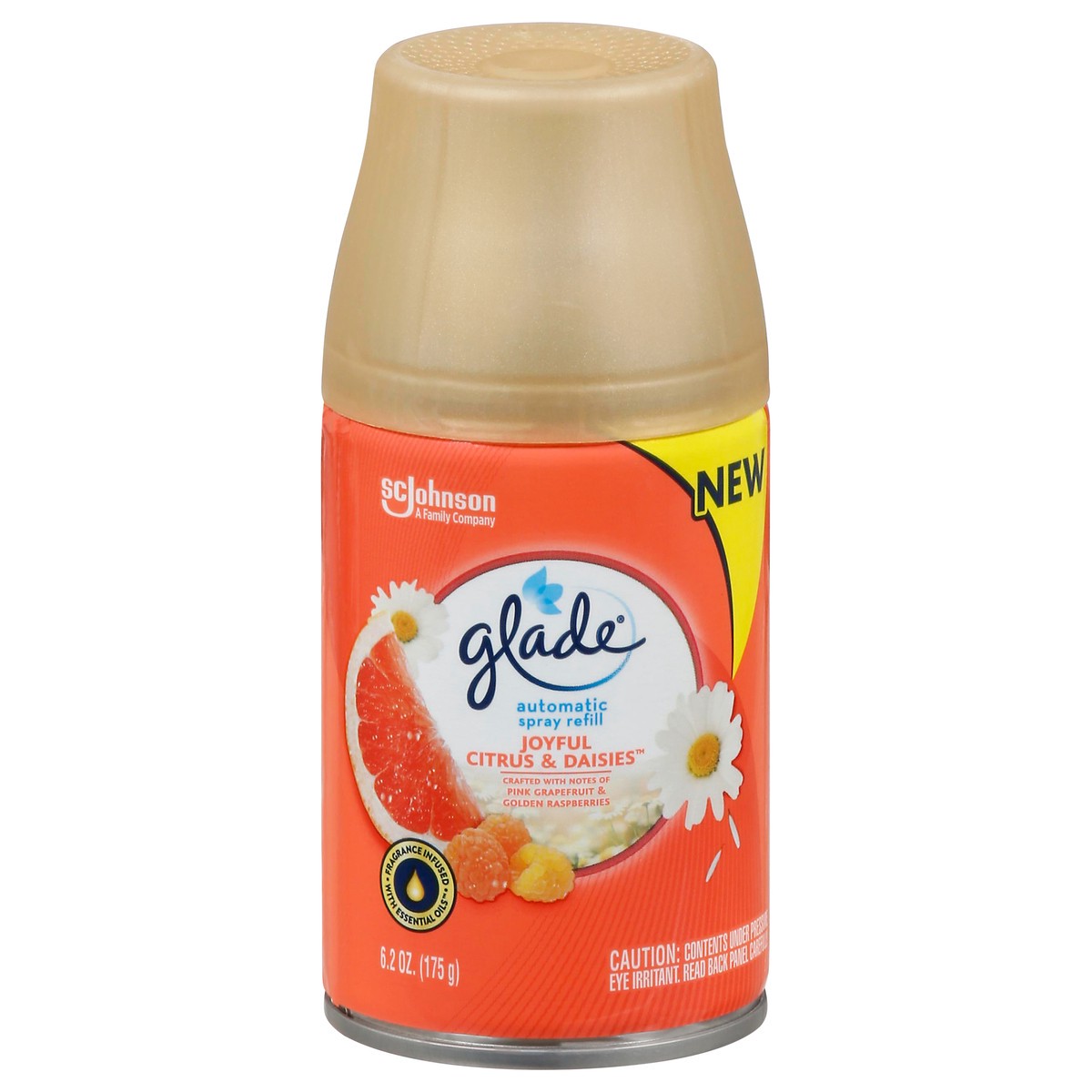 slide 10 of 10, Glade Automatic Spray Refill, Air Freshener, Joyful Citrus & Daisies, 6.2 oz, 6.2 oz