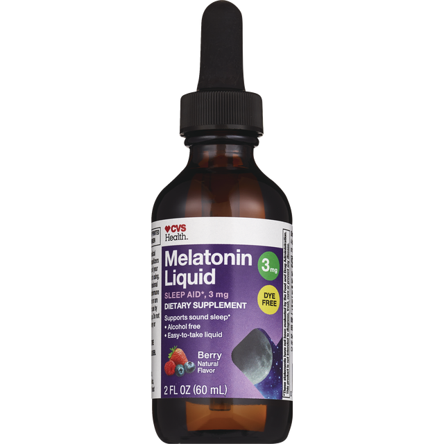 slide 1 of 1, CVS Health Melatonin 3Mg Lq Berry, 1 ct