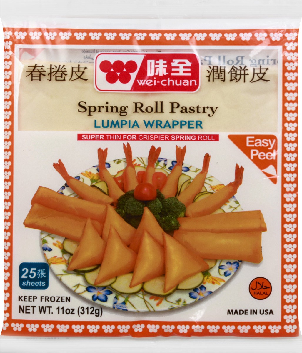 slide 1 of 9, Wei-Chuan Lumpia Wrapper Spring Roll Pastry 25 ea, 25 ct