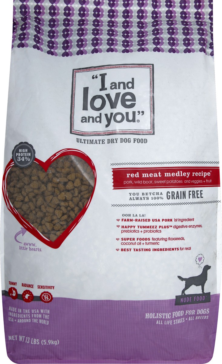 slide 1 of 8, I and Love and You Dog Food 13 lb, 13 lb