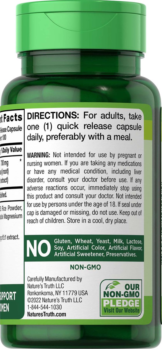 slide 3 of 5, Nature's Truth Black Cohosh Quick Release Capsules, 100 ct; 540 mg