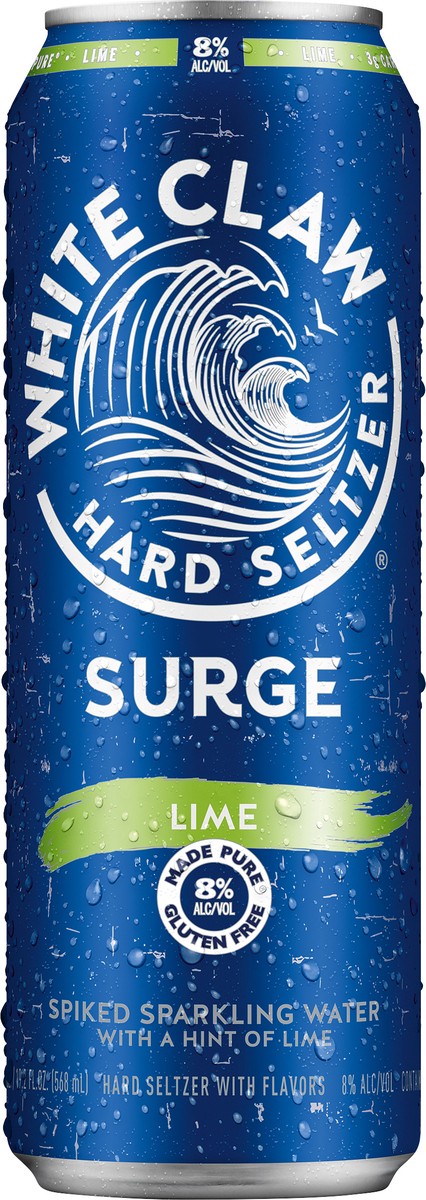 slide 4 of 7, White Claw Surge Lime 19.2 fl oz Can, 19.2 fl oz