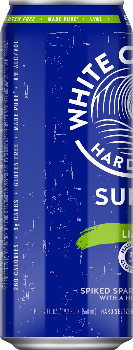 slide 2 of 7, White Claw Surge Lime 19.2 fl oz Can, 19.2 fl oz