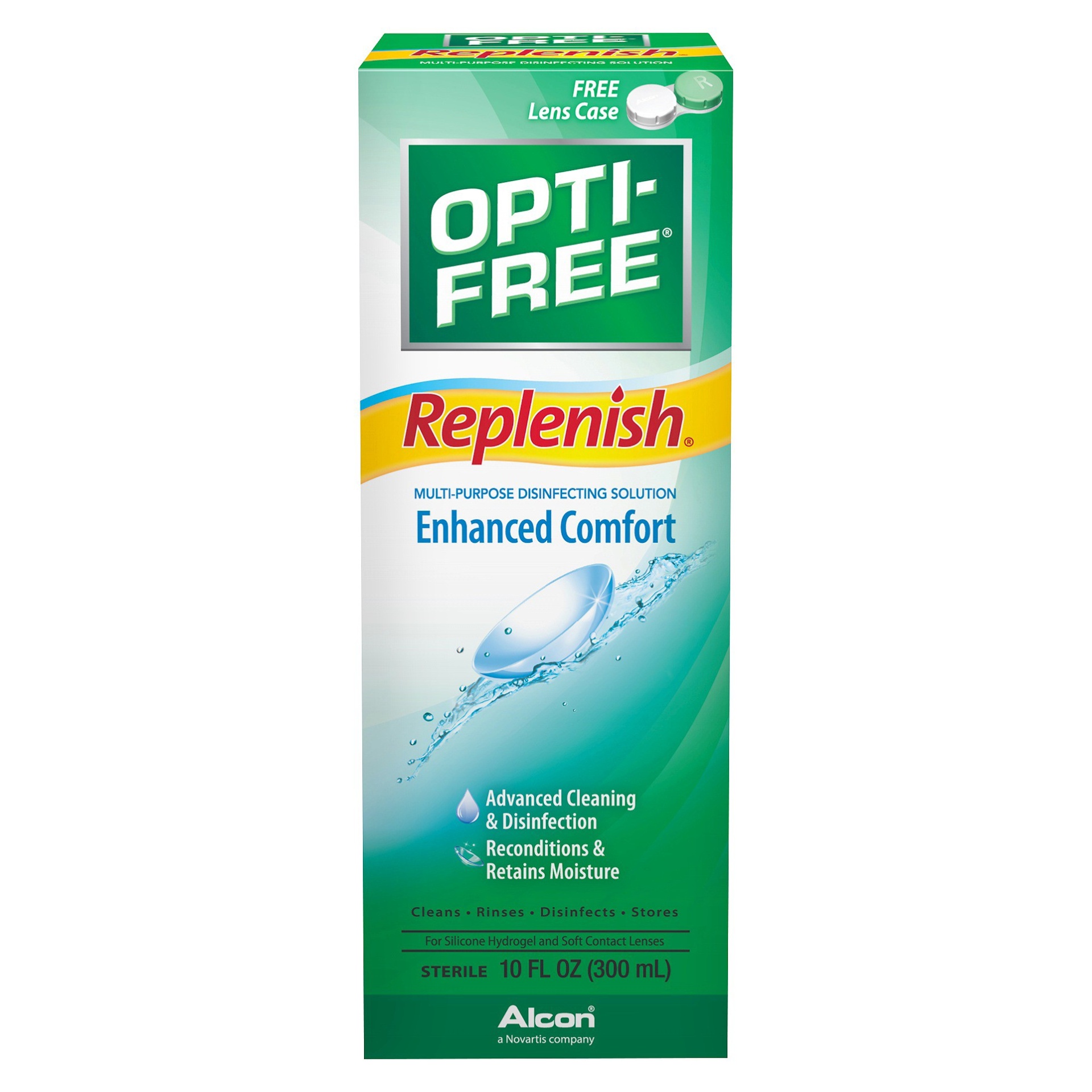 slide 1 of 2, Replenish Multi-Purpose Disinfecting Solution for Contact Lens - 10 fl oz, 10 fl oz