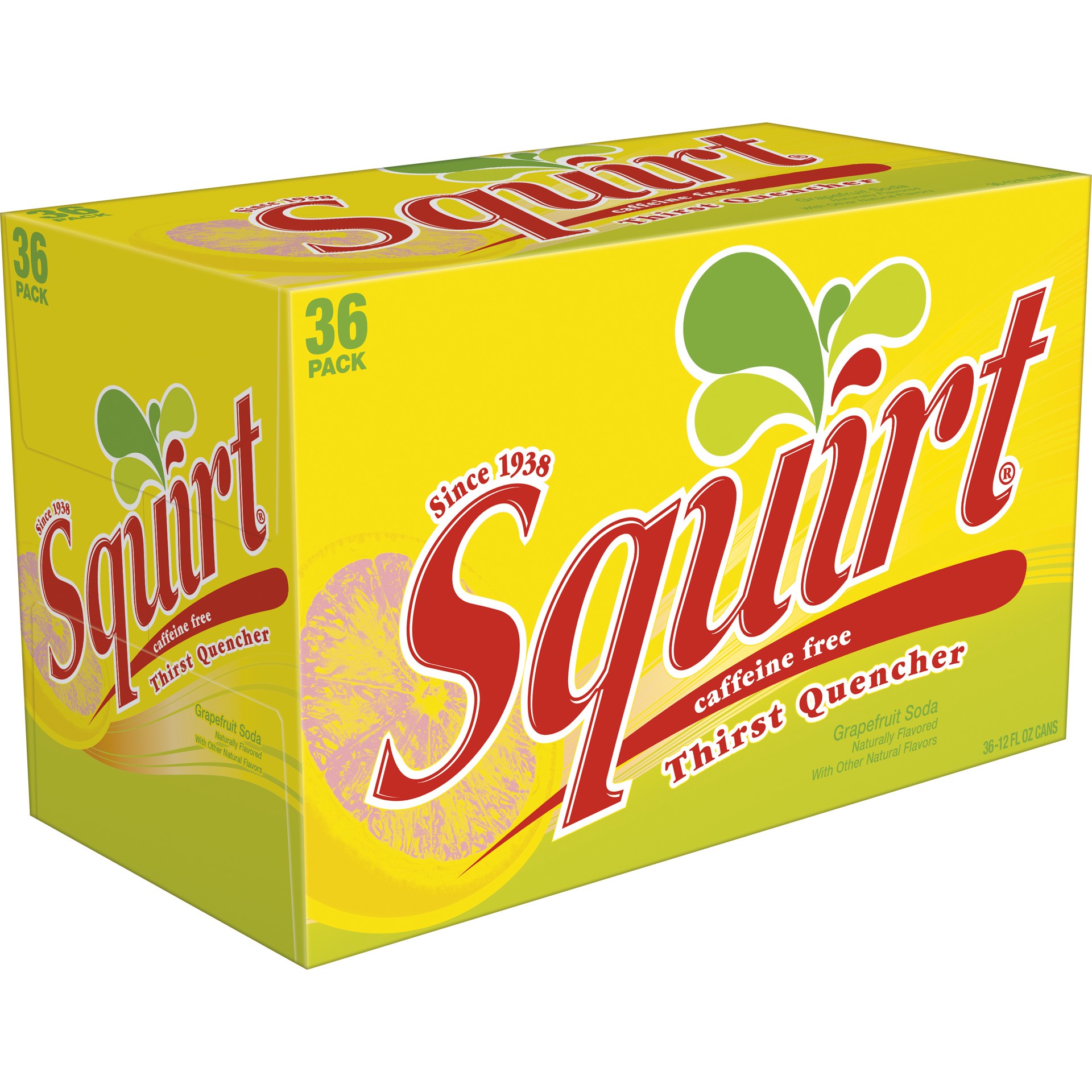 slide 4 of 5, Squirt Citrus Soda, 12 fl oz cans, 36 pack, 36 ct