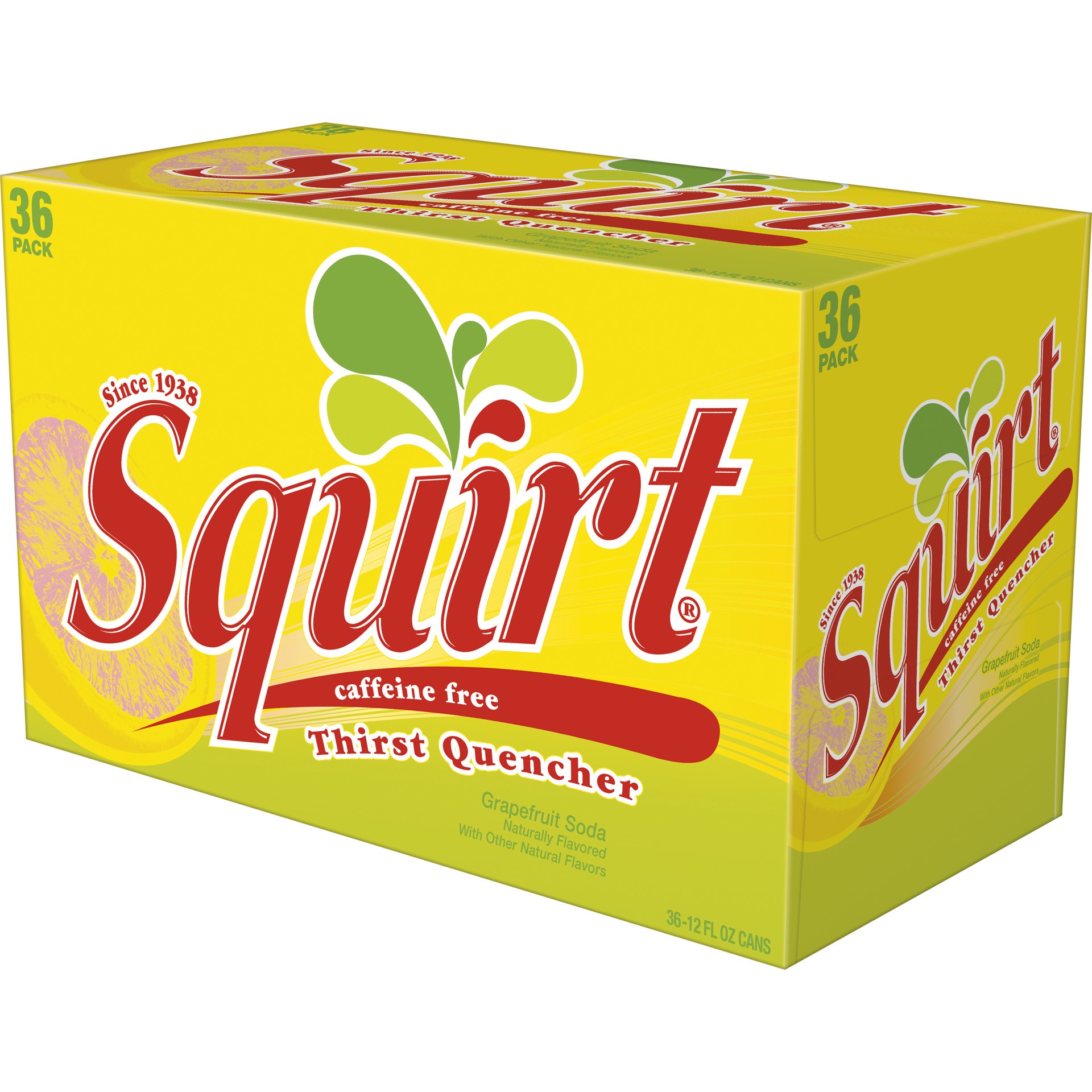 slide 5 of 5, Squirt Citrus Soda, 12 fl oz cans, 36 pack, 36 ct