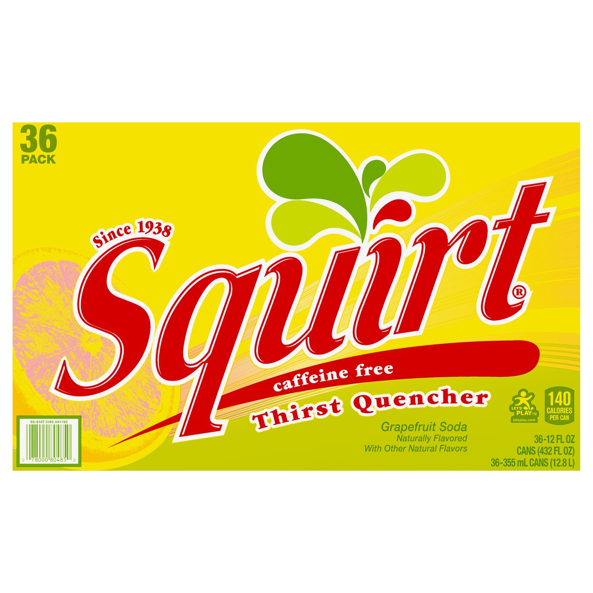 slide 1 of 5, Squirt Citrus Soda, 12 fl oz cans, 36 pack, 36 ct