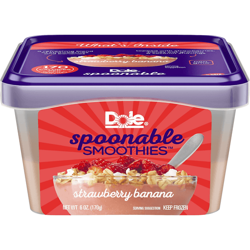 slide 1 of 1, Dole Strawberry Banana Frozen Spoonable Smoothie, 6 oz