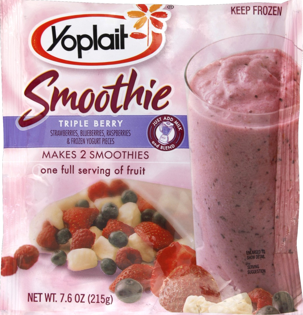 slide 5 of 6, Yoplait Frozen Triple Berry Smoo, 7.6 oz