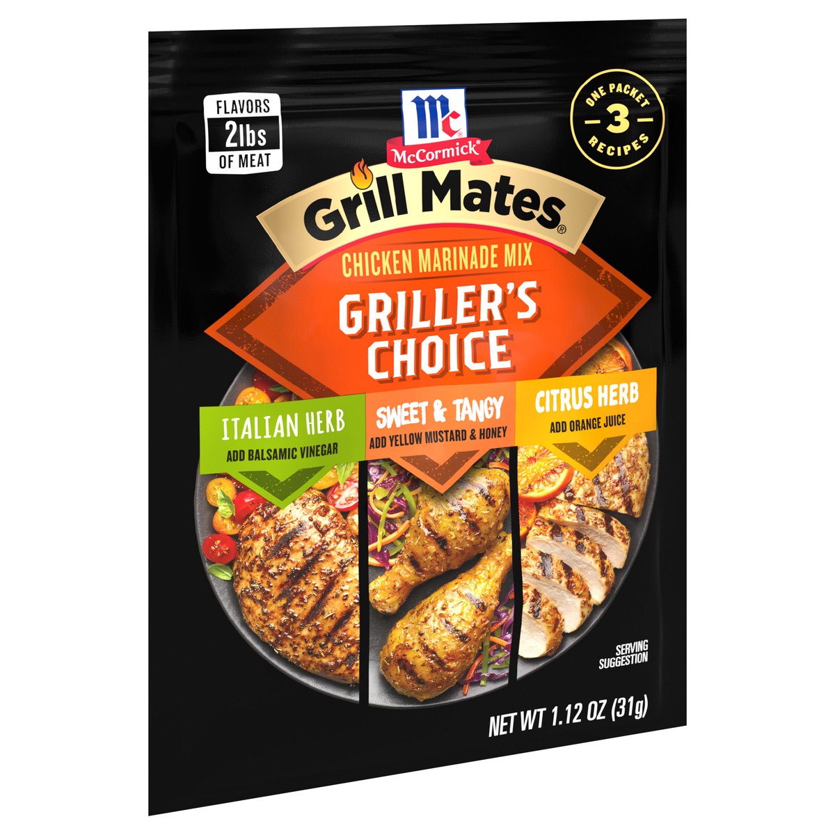 slide 8 of 9, McCormick GRILL MATES Griller's Choice Chicken Marinade Mix, 1.12 oz, 1.12 oz