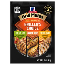 McCormick GRILL MATES Griller's Choice Chicken Marinade Mix, 1.12 oz