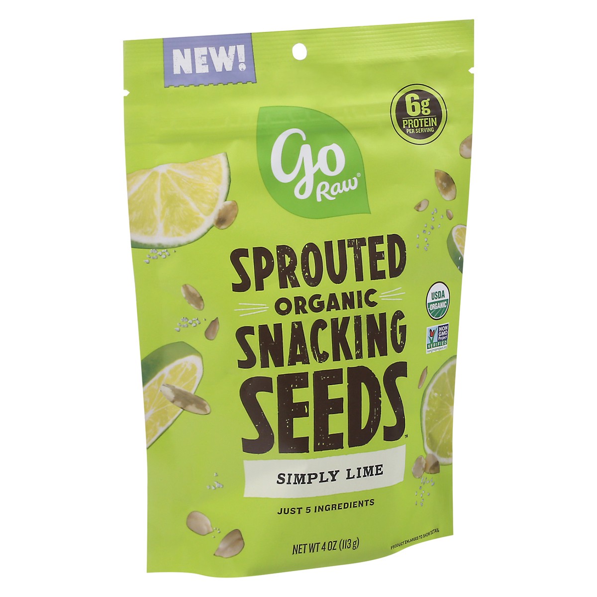 slide 9 of 9, Go Raw Organic Sprouted Simply Lime Snacking Seeds 4 oz, 4 oz