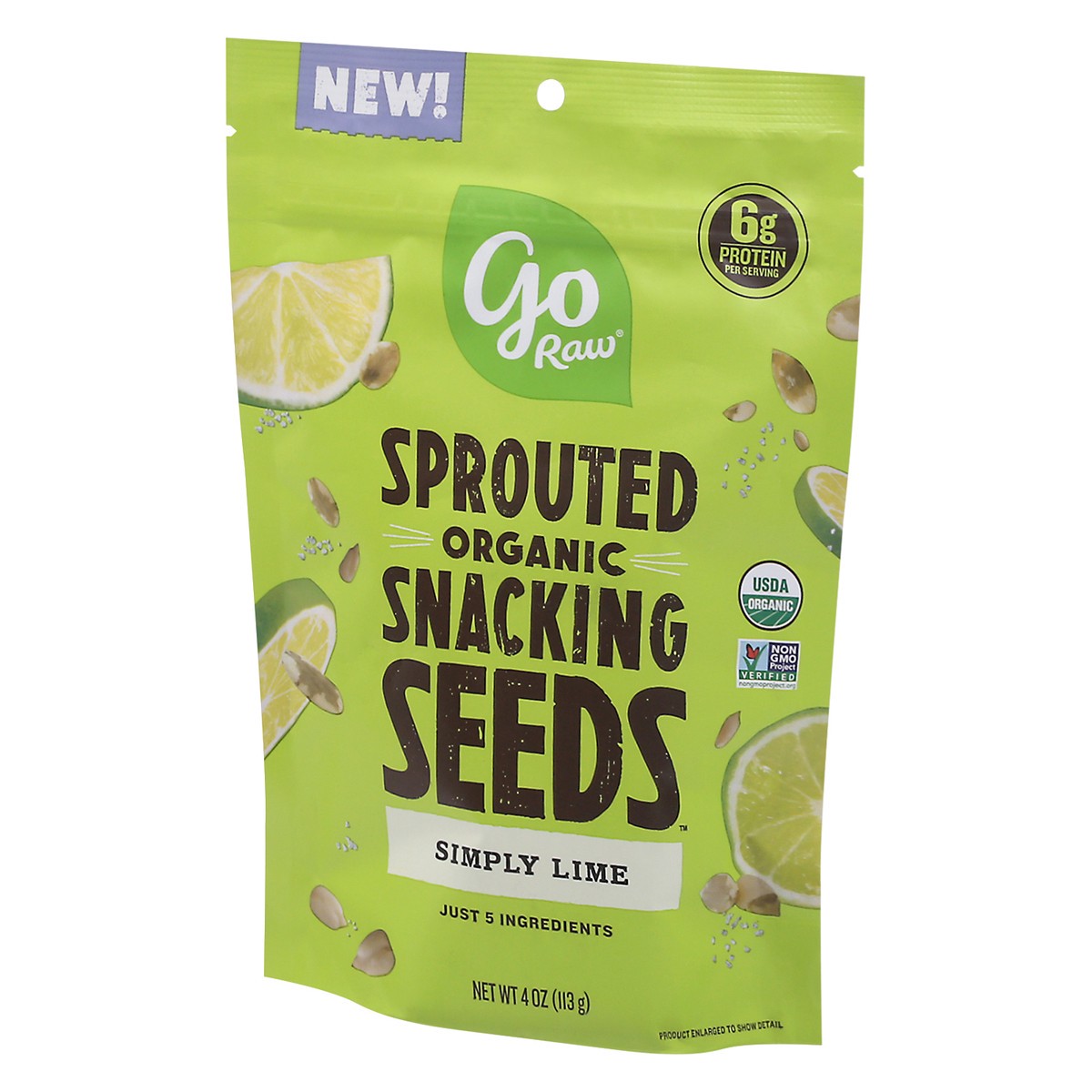 slide 3 of 9, Go Raw Organic Sprouted Simply Lime Snacking Seeds 4 oz, 4 oz