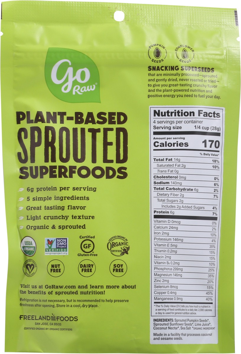 slide 7 of 9, Go Raw Organic Sprouted Simply Lime Snacking Seeds 4 oz, 4 oz