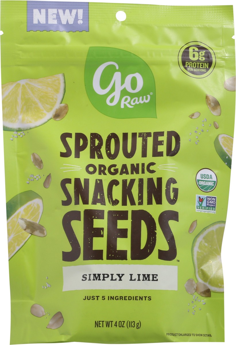 slide 4 of 9, Go Raw Organic Sprouted Simply Lime Snacking Seeds 4 oz, 4 oz