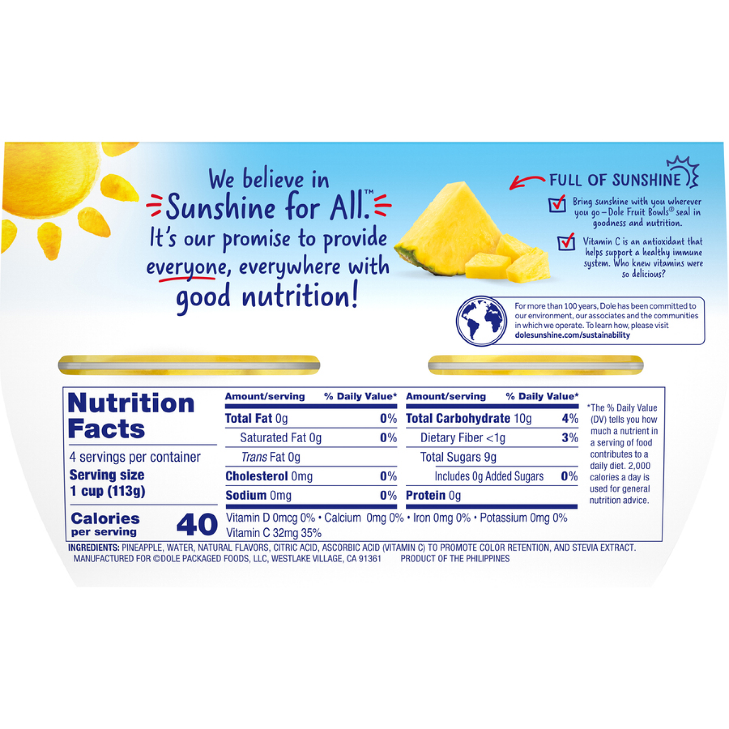 slide 2 of 6, Dole Pineapple Tidbits, No Sugar Added, 4 ct