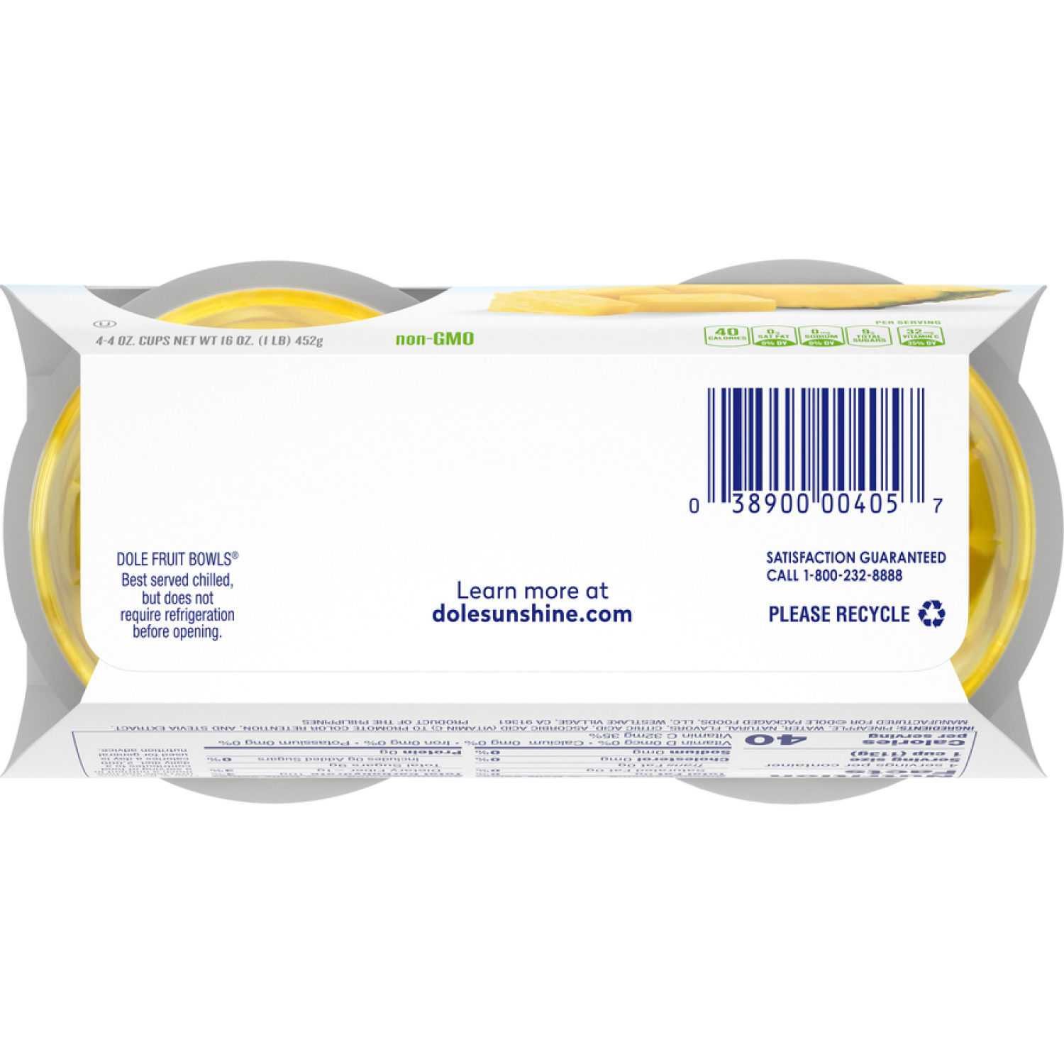 slide 3 of 6, Dole Pineapple Tidbits, No Sugar Added, 4 ct