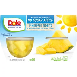 Dole Pineapple Tidbits, No Sugar Added