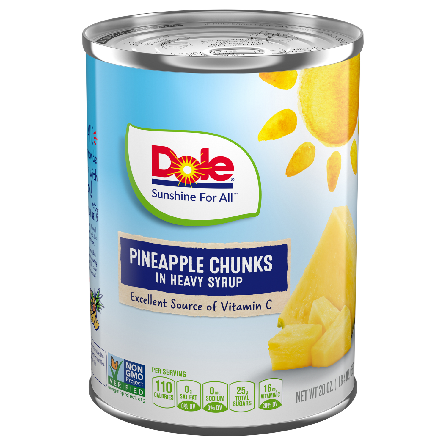 slide 2 of 4, Dole Pineapple Chunks in Heavy Syrup, 20 oz