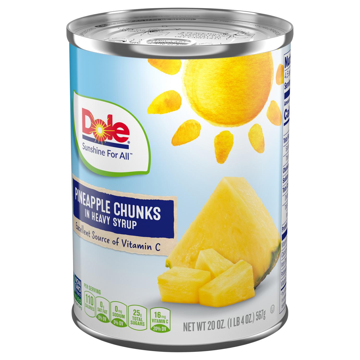 slide 3 of 4, Dole Pineapple Chunks in Heavy Syrup, 20 oz