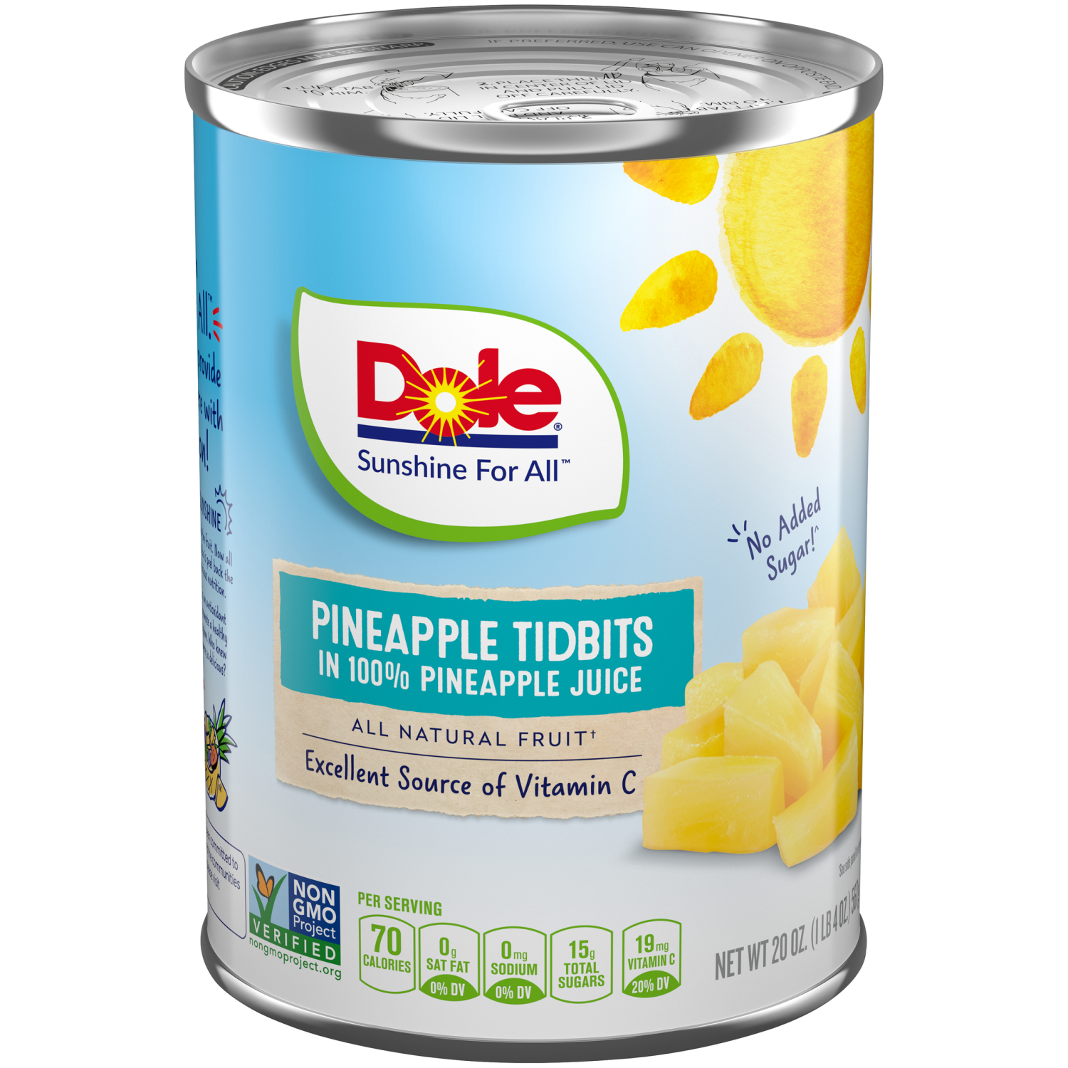 slide 2 of 4, Dole Pineapple Tidbits, 20 oz