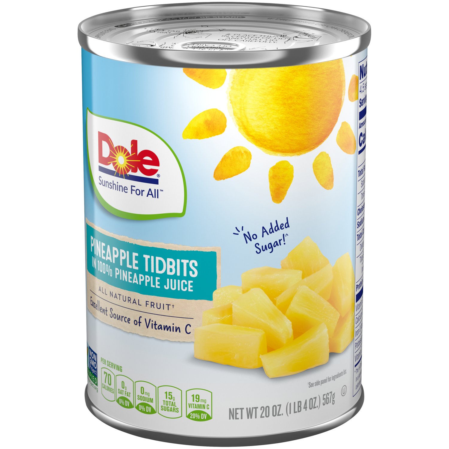 slide 3 of 4, Dole Pineapple Tidbits, 20 oz