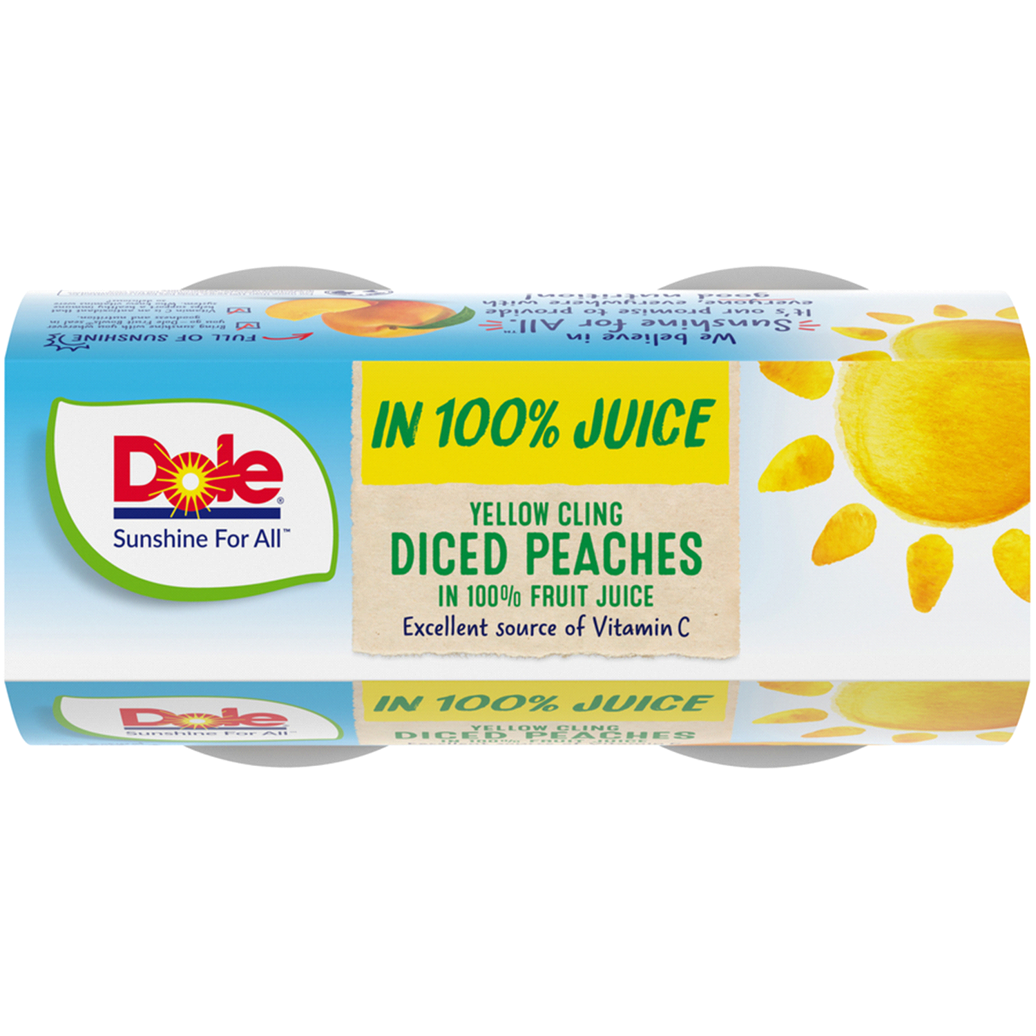 slide 4 of 4, Dole Diced Peaches in 100% Fruit Juice, Yellow Cling, 4 ct