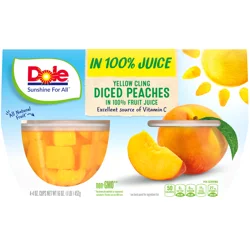 Dole Diced Peaches in 100% Fruit Juice, Yellow Cling