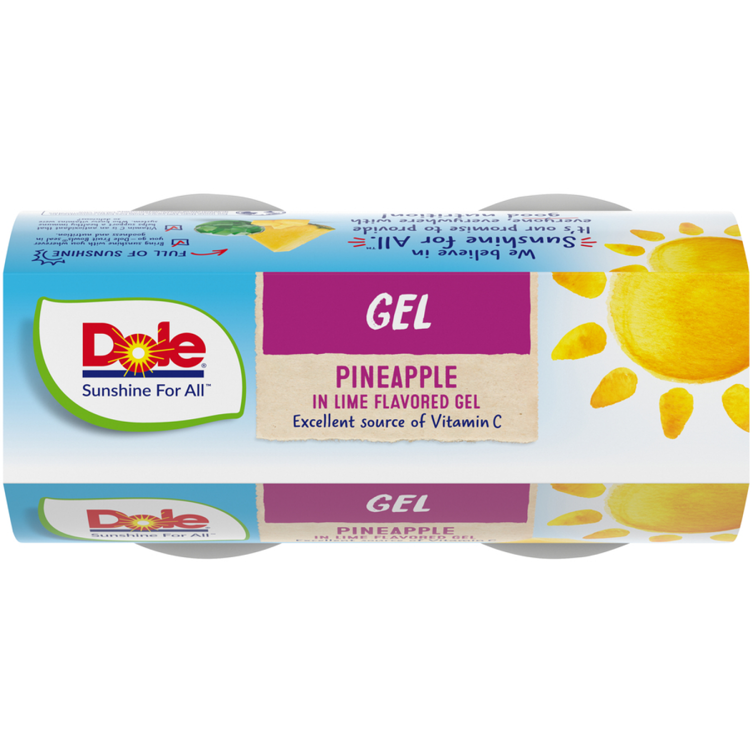 slide 6 of 6, Dole Pineapple In Lime Gel, 4 ct; 4.3 oz