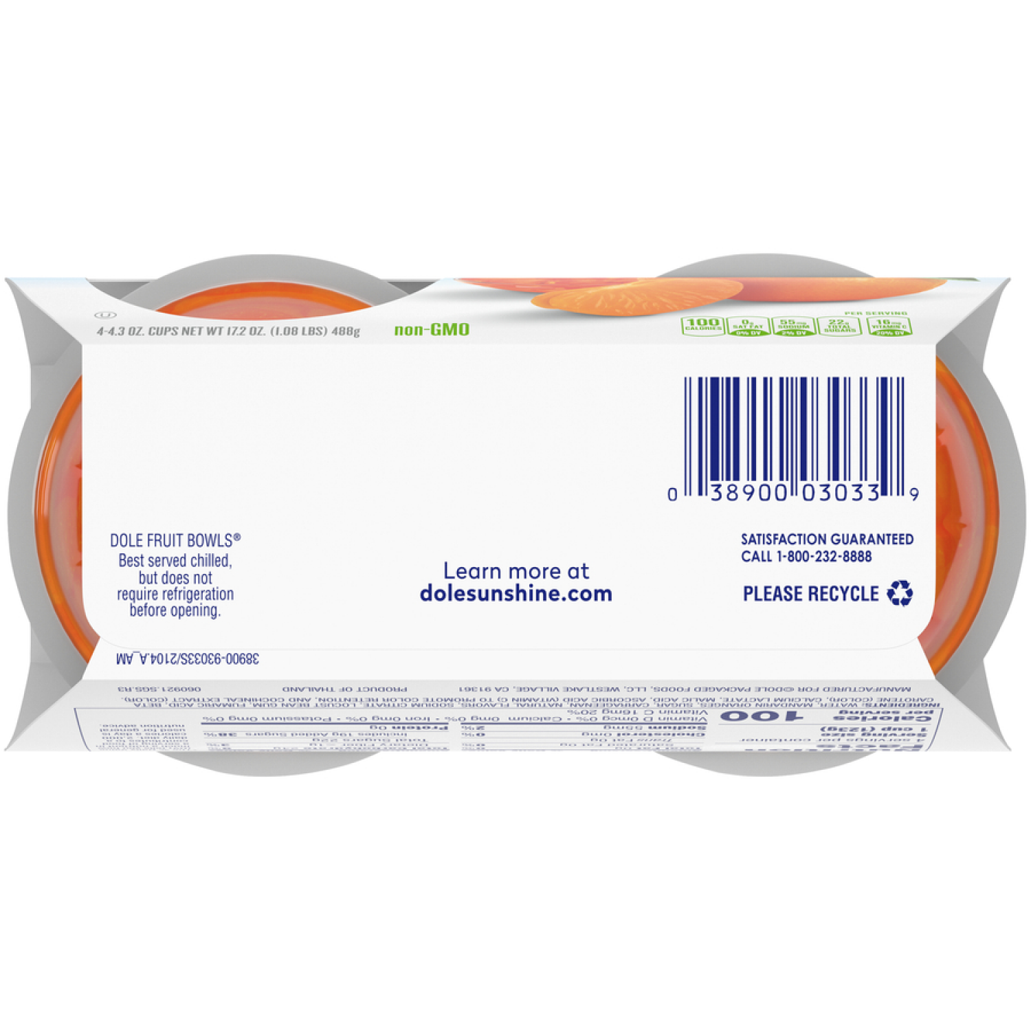 slide 3 of 6, Dole Gel Mandarins in Orange Flavored Gel - 6 ct; 17.2 oz, 6 ct; 17.2 oz