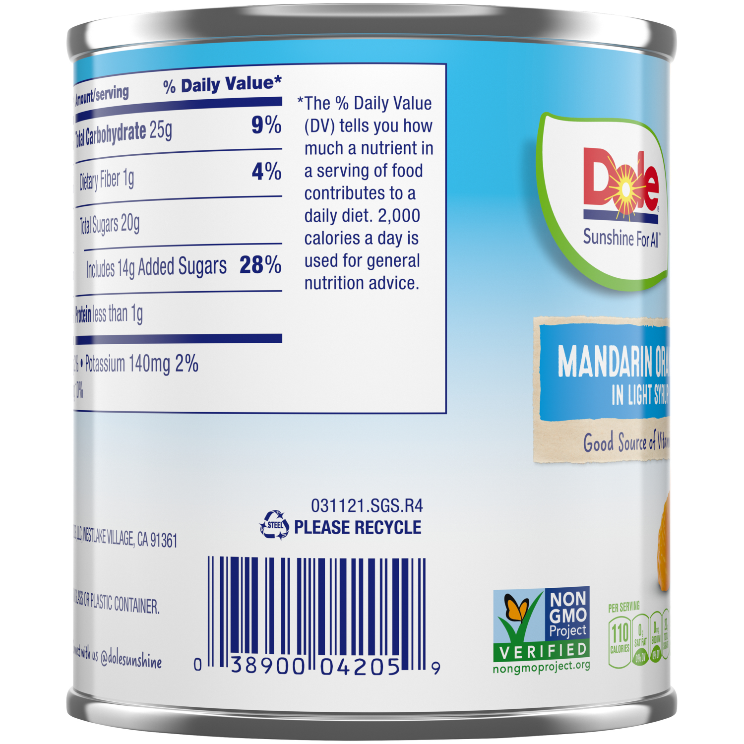 slide 2 of 5, Dole Mandarin Orange in Light Syrup 11 oz, 11 oz