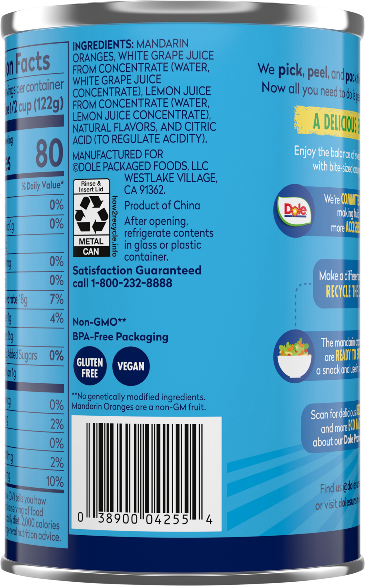 slide 2 of 6, Dole Mandarin Oranges 15 oz, 15 oz