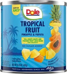 Dole Pineapple & Papaya Tropical Fruit 15.25 oz