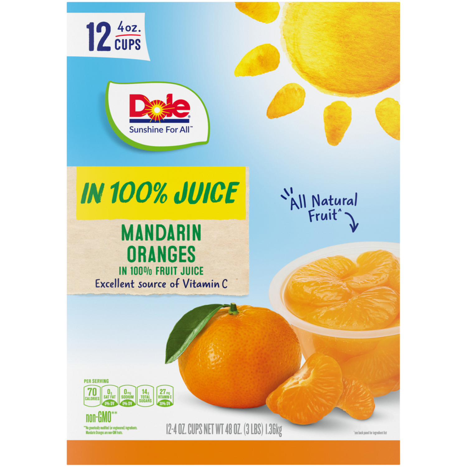 slide 6 of 6, Dole Mandarin Oranges In 100% Fruit Juice, 12 ct; 4 oz