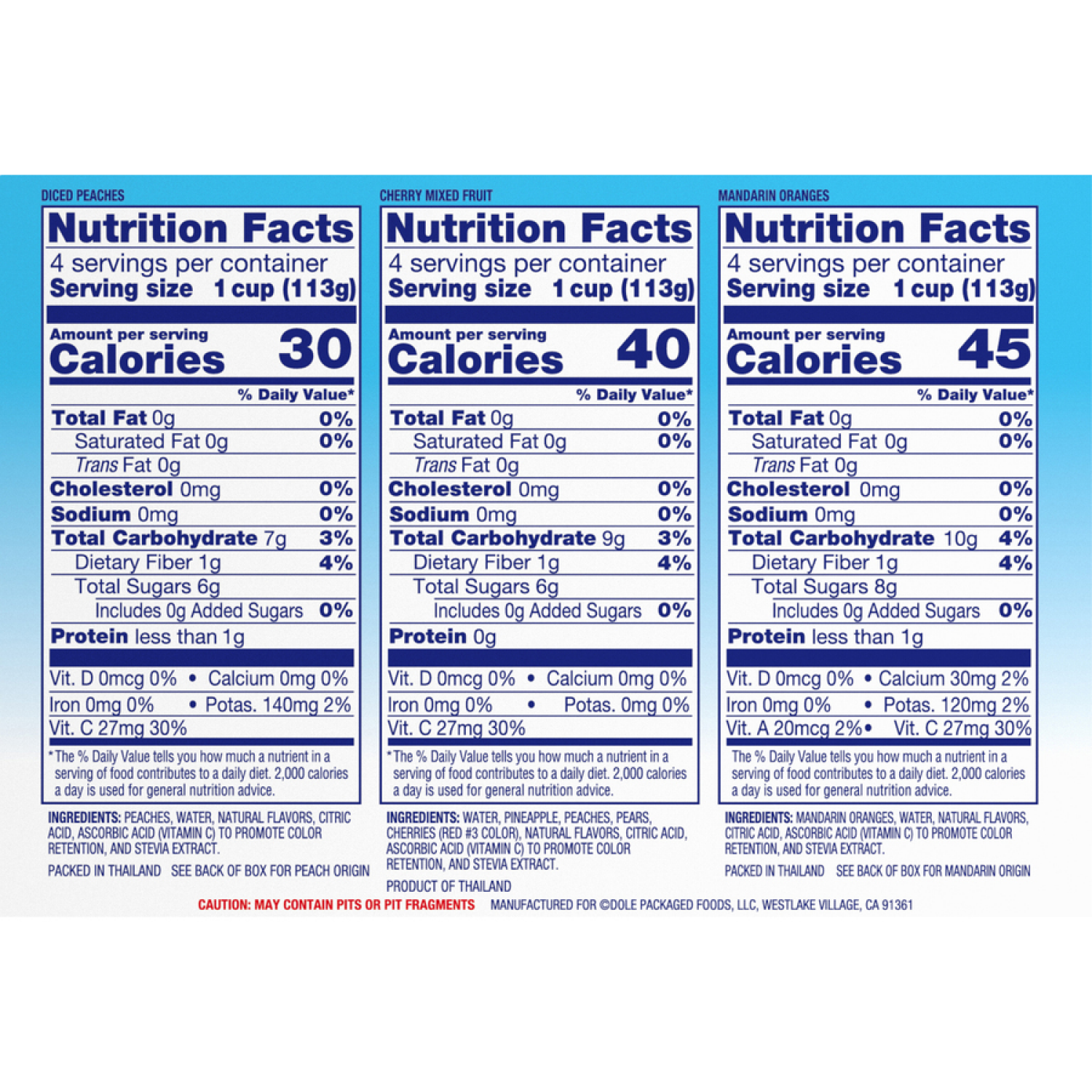 slide 3 of 4, Dole Fruit Bowls, No Sugar Added, Variety Pack, 12 ct