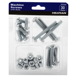 Hillman Machine Screws with Nuts Kit