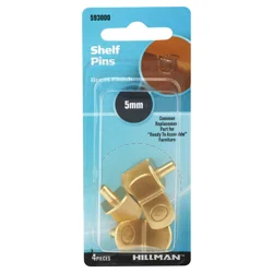 Hillman Metric Brass Finish Shelf Pins, 5mm