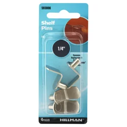 Hillman Nickel Shelf Pins, 1/4"