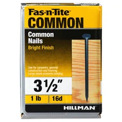 Hillman Common Nail Bright 16D 3-1/2 Inch