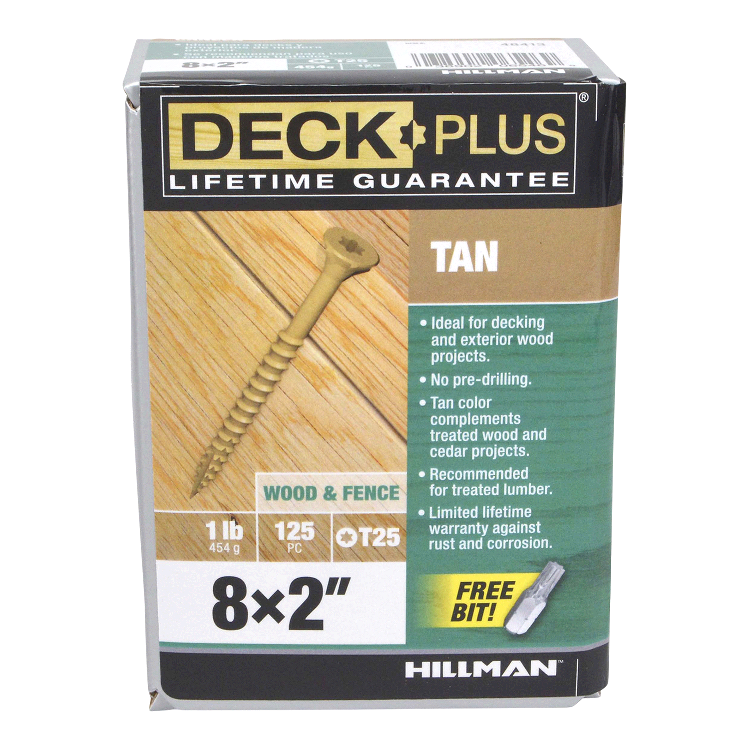 slide 1 of 5, Deck Plus Tan Wood & Fence Screws 125 ea, 125 ct