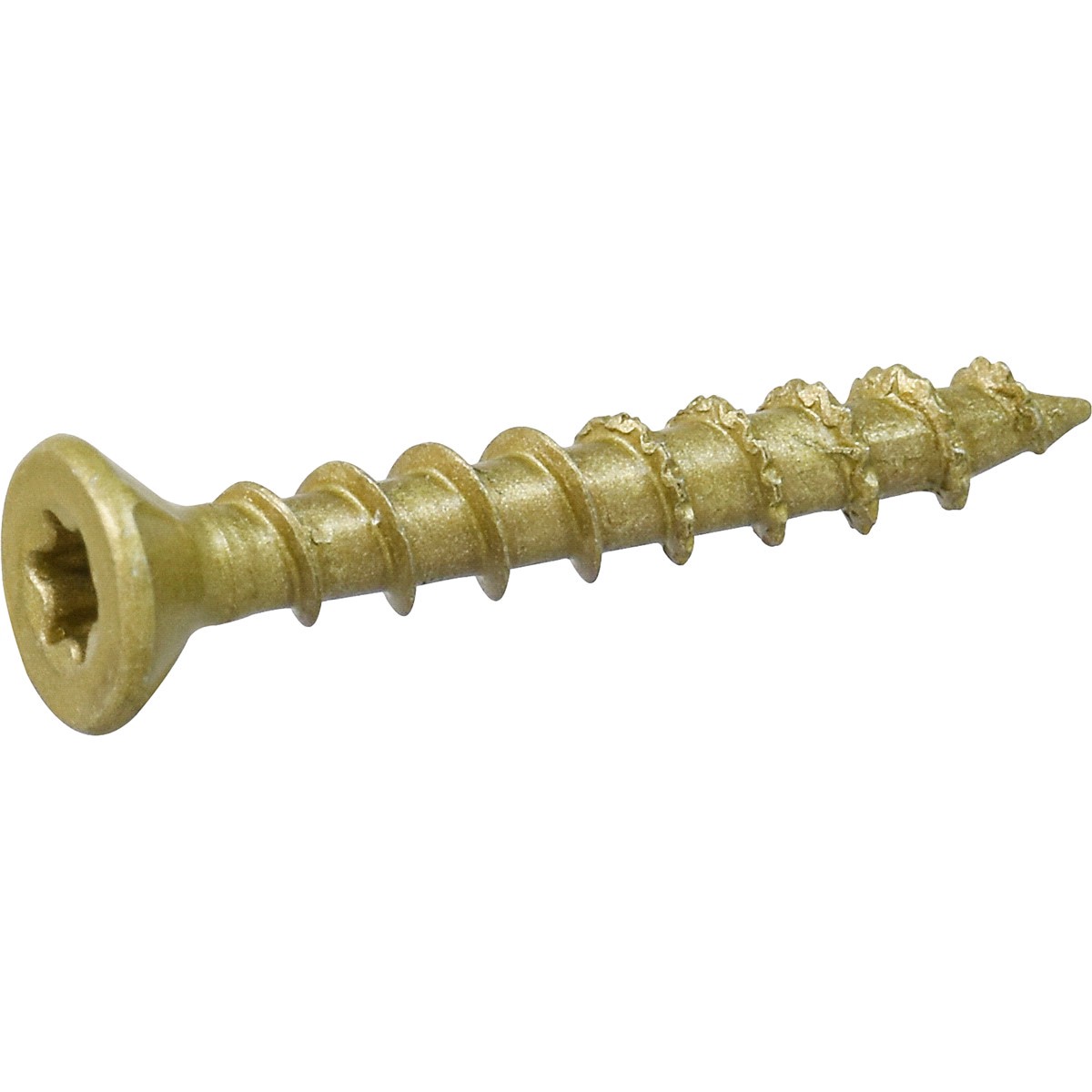 slide 2 of 2, PowerPro ONE Multi-Material Screw Exterior Flat Head Bronze-Plated #8 x 1-1/4'', 30 ct