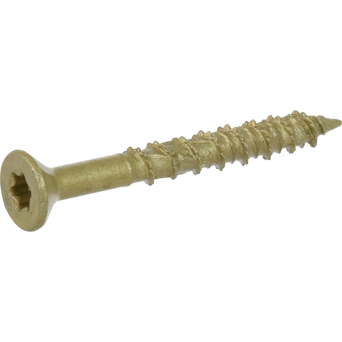 slide 2 of 2, PowerPro ONE Multi-Material Screw Exterior Flat Head Bronze-Plated #8 x 1-1/2'', 25 ct
